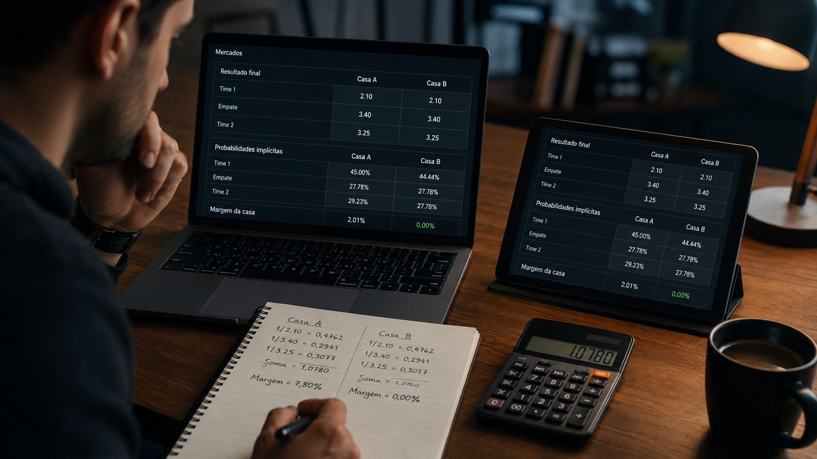 Odds iguais significam probabilidades iguais? O detalhe que muda essa conta